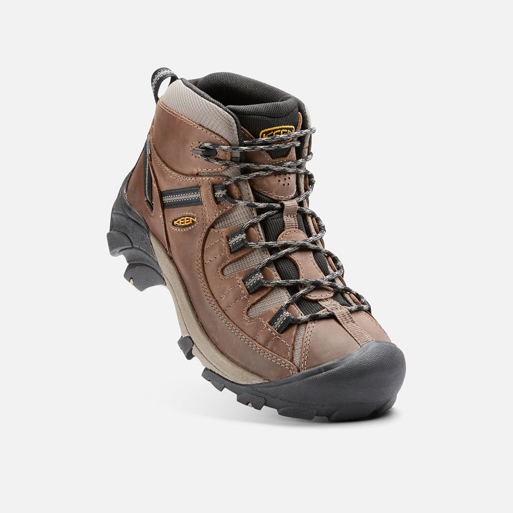 Botas de Seguridad Keen Mexico Marrom/Negros - Hombre Targhee Ii Waterproof Mid - YC9861304